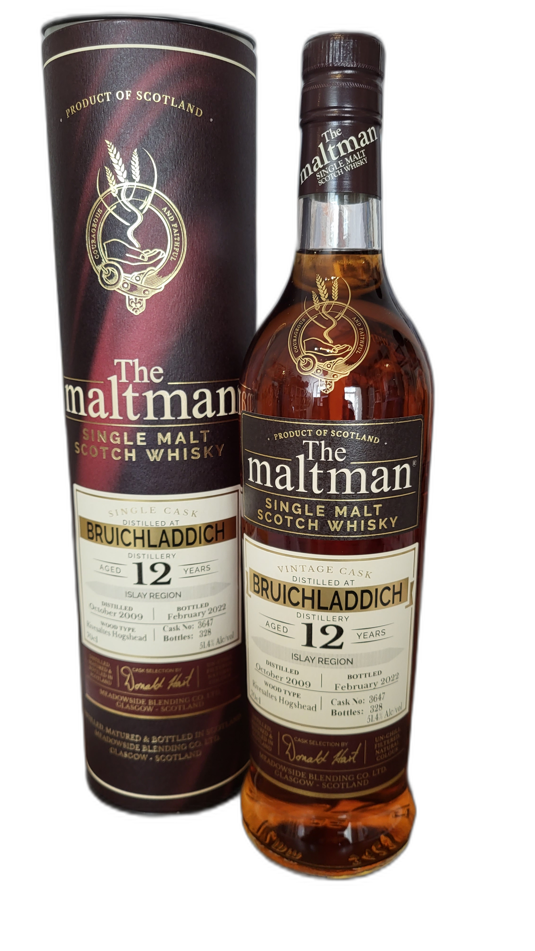 The Maltman Vintage Single Cask Bruichladdich 2009 12 Year Old