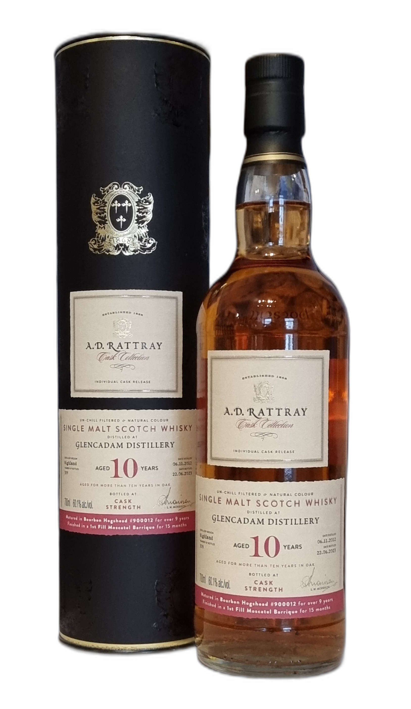 A.D. Rattray 'Cask Collection' Glencadam 2012 10 Years Old