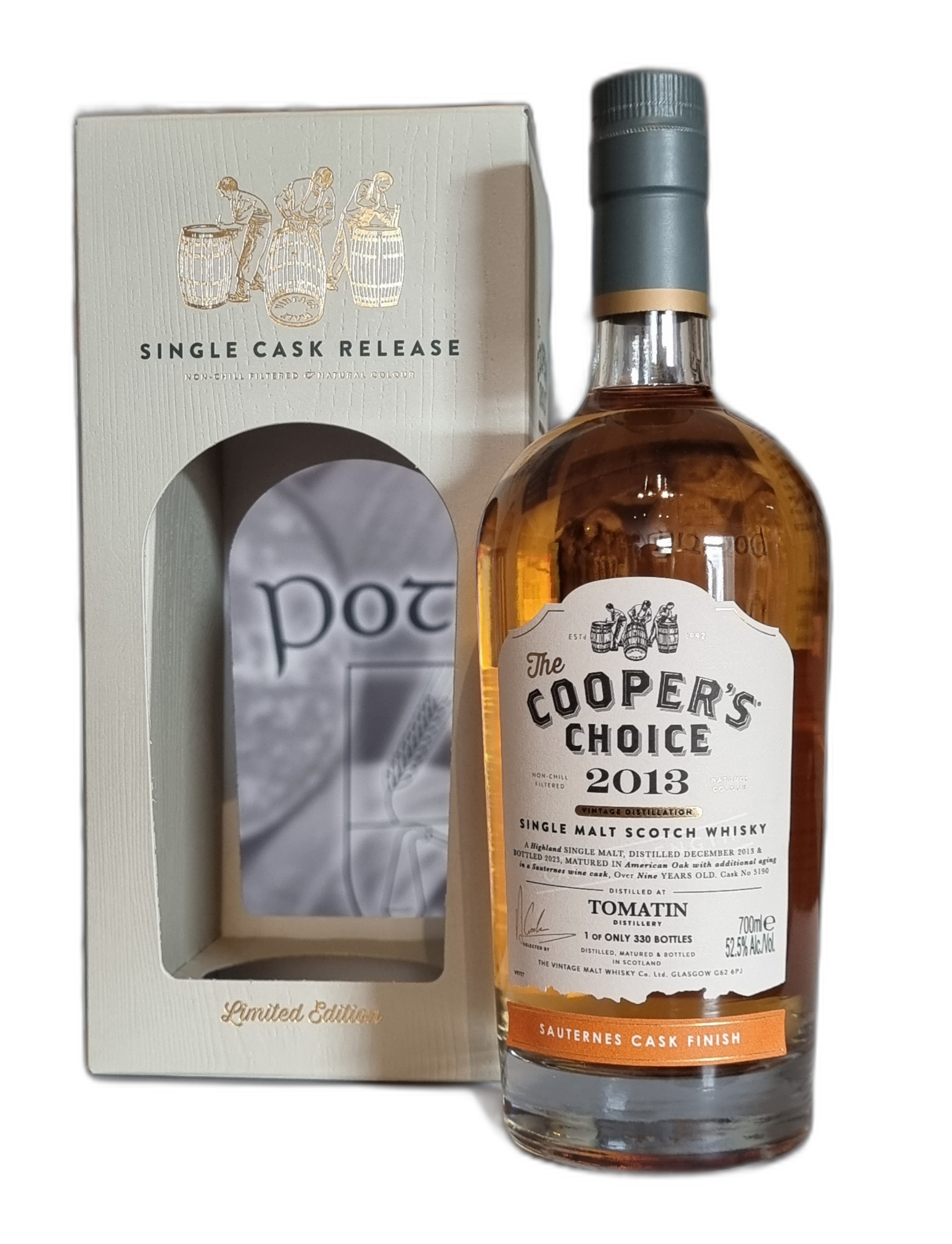 The Cooper's Choice Tomatin 2013 9 Years Old