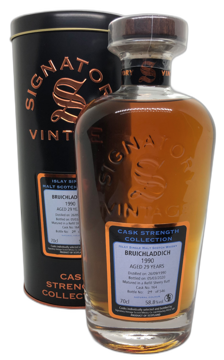 Signatory Vintage 'Cask Strength Collection' Bruichladdich 1990 29 Years Old