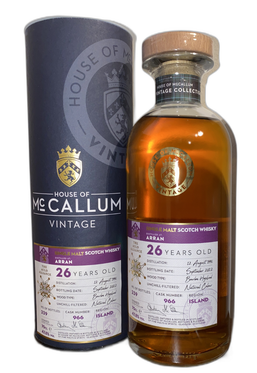 House of McCallum Arran 1996 26 Years Old