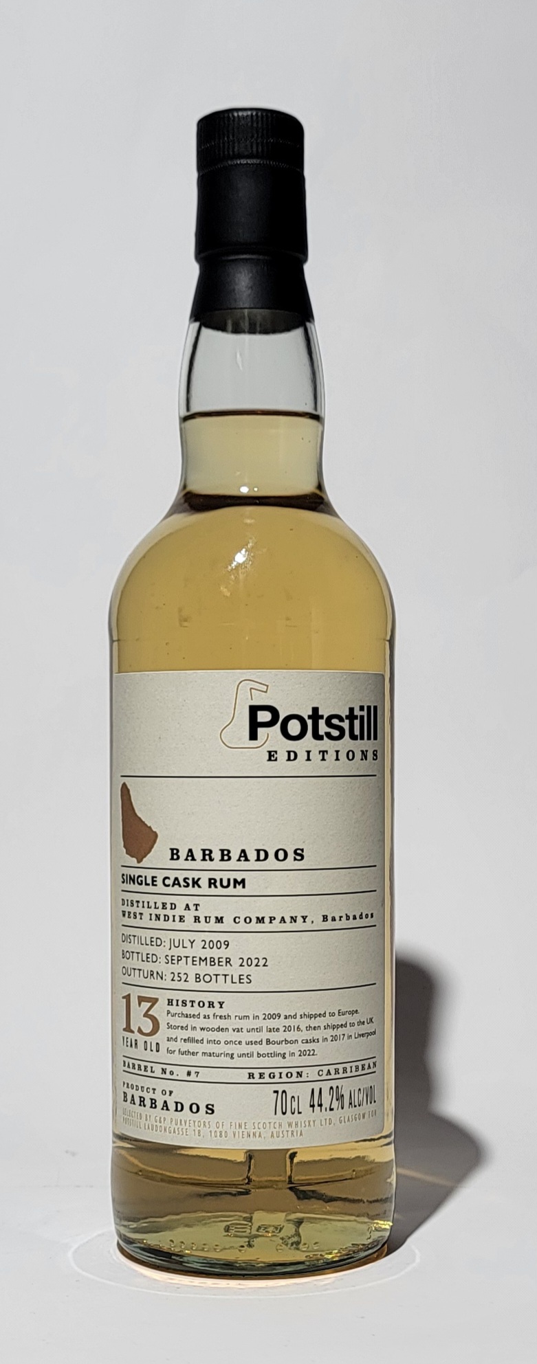 Potstill Edition: Barbados Rum 2009 13 Years Old 