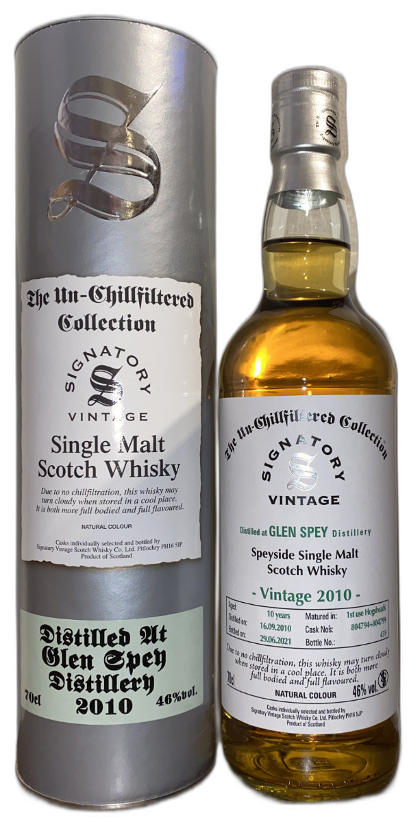 Signatory Vintage Glen Spey 2010 10 Years Old