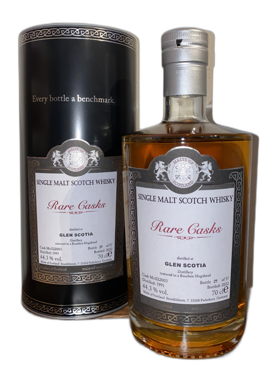 Malts of Scotland 'Rare Casks' Glen Scotia 1991 30 Years Old 