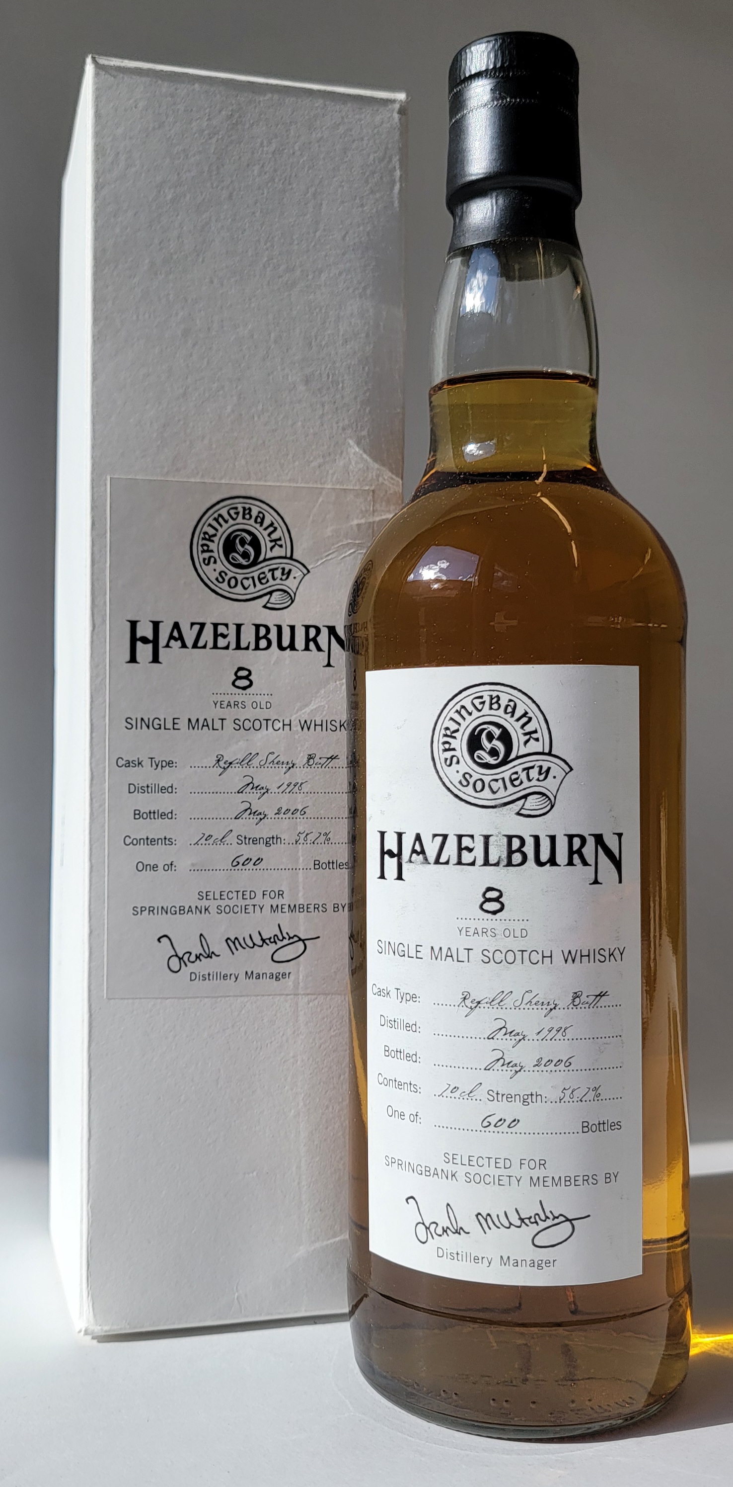 Hazelburn 1995 8 Years Old - Society Bottling 