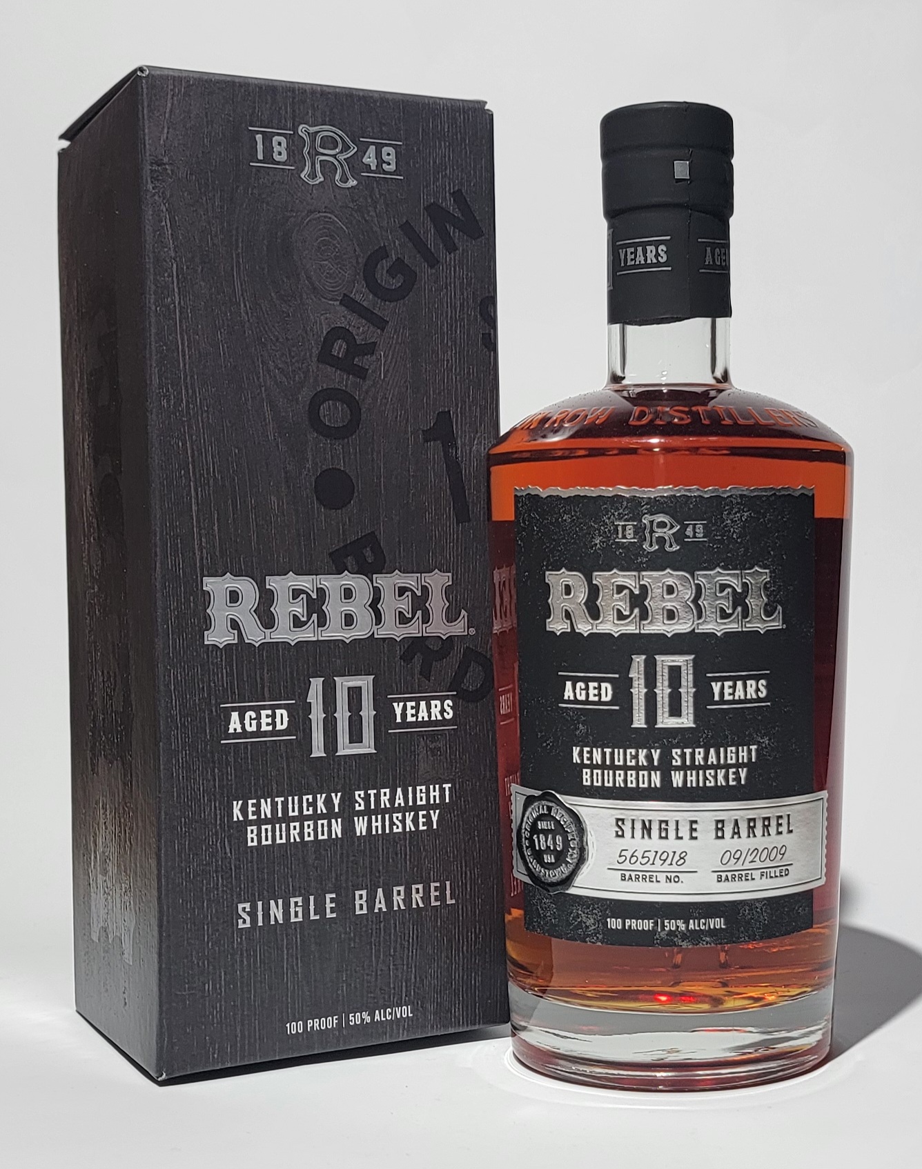 Rebel 10YO Single Barrel Kentucky Straight Bourbon Whiskey